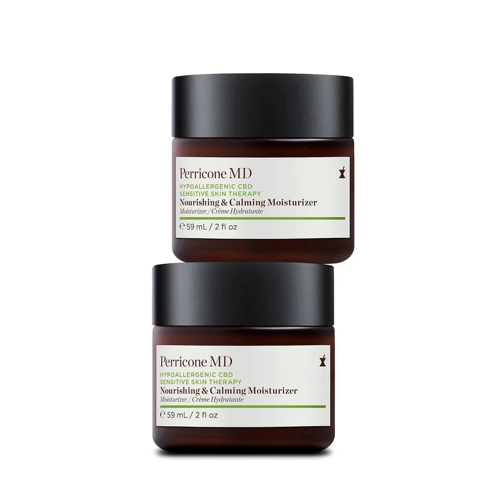 Hypoallergenic CBD Sensitive Skin Therapy Nourishing & Calming Moisturizer Duo Image 1
