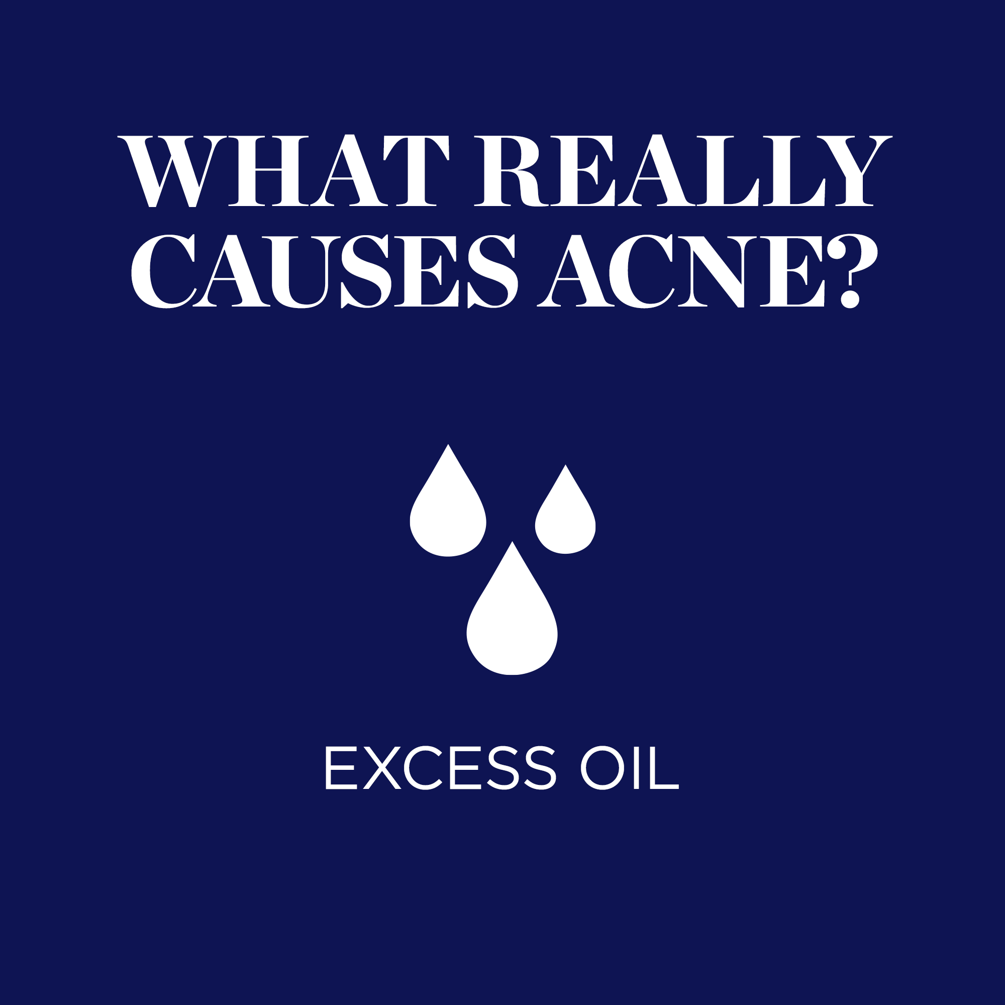 What really causes acne? inflammation, acne causing bacteria, inflammation, excess oil.